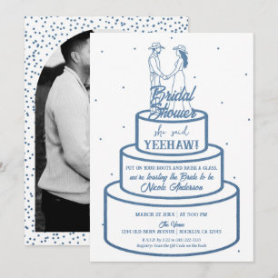 Invitación Botas Love & Buttercream Denim Western Bridal