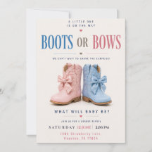 Botas o Arcos Revelación de Género Código QR Rosa 