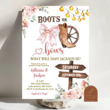 Botas o Lazos Florales Rústicos Revelación de Géne