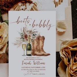 Invitación Botas Rústicas del Oeste y Despedida de Soltera Bu