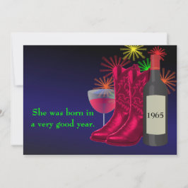 Invitación Botas Vaqueras De Fiesta Occidental Y Vino Cumplea