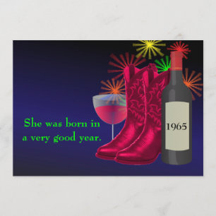 Invitación Botas Vaqueras De Fiesta Occidental Y Vino Cumplea