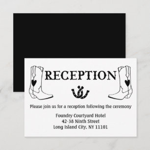 Invitación Botas Vaqueras de Recepción Occidental Boda Campes