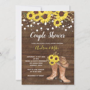 Invitación Bote de campo de girasol