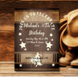 Invitación Bote montado a caballo salvaje en el oeste