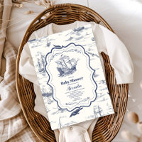 Bote Toile Nautical Baby Shower