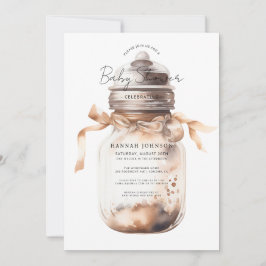 Invitación Botella Boho Bebé Sexo Neutral Baby Shower