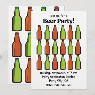 Invitación Botella de Cerveza Beber Cerveza Fiesta