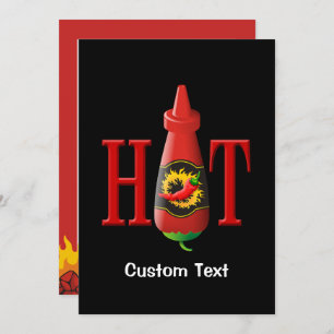 Invitación Botella de Salsa Caliente