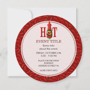 Invitación Botella de salsa picante