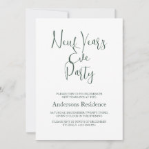 Botella simple Fiesta de Nochevieja Verde