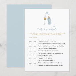 Invitación Botellas ANDI Blue Poppin' sobre o bajo juego de b