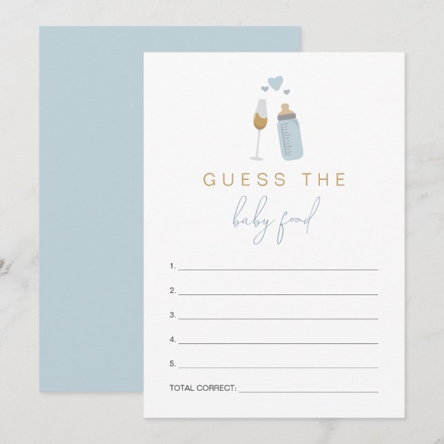 Invitación Botellas de ANDI Blue Poppin preparan juego de com (Anverso / Reverso)