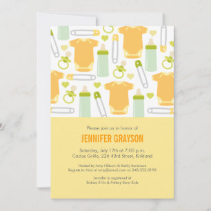 Invitación Botellas de bebé personalizadas modernas Baby Show