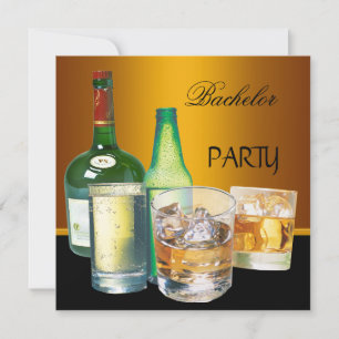 Invitación Botellas de bebidas para despedida de soltero