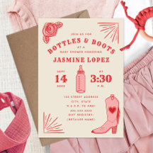 Botellas y Boots Cowgirl Baby Shower