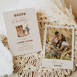 Invitación Botes acuáticos de fotos y ducha de novia burbujea