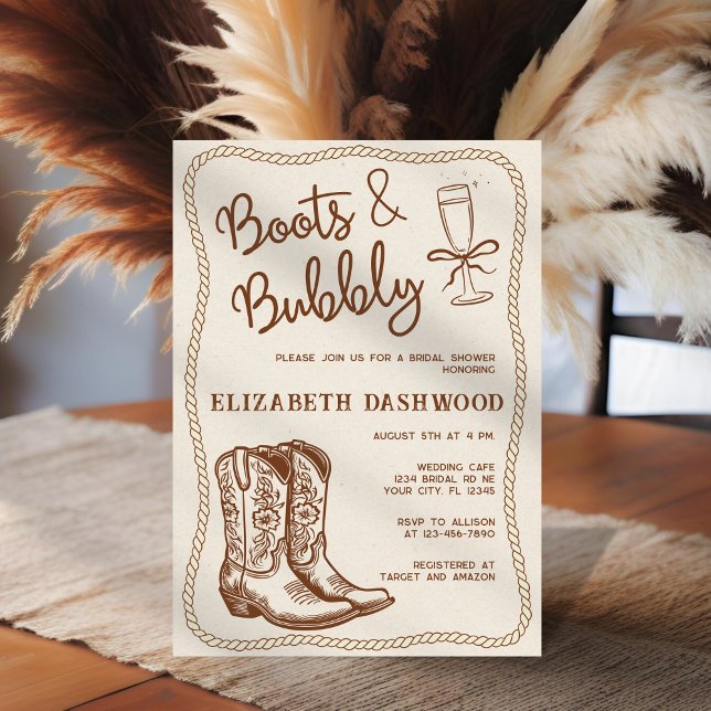 Invitación Botes desprendidos a mano y ducha de novia occiden (Subido por el creador)