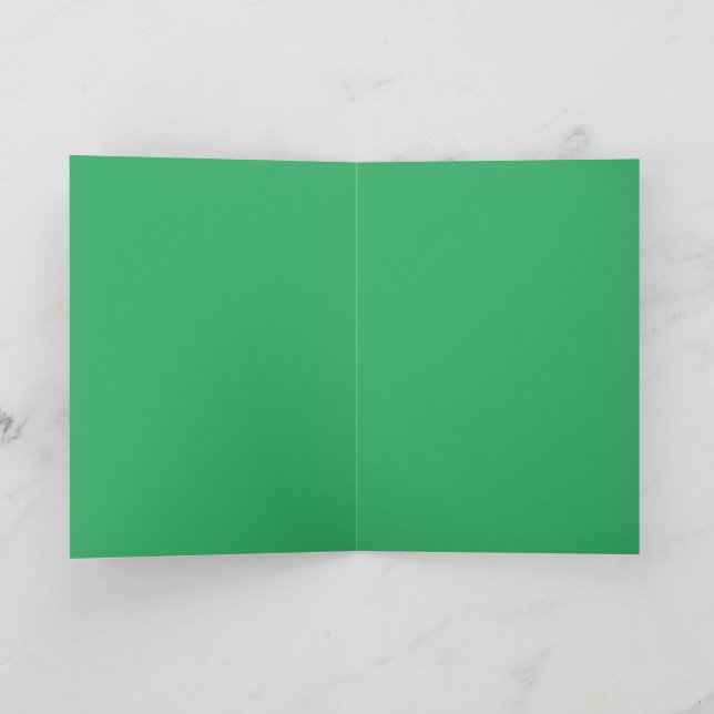Invitación Botón personalizado esmeralda verde (Interior)