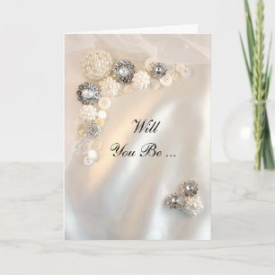 Invitación Botones Pearl Diamonds Serás Mi Noviaria