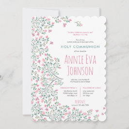 Invitación Bougainvillea Primera Comunión Santa