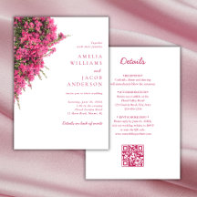 Bougainvillea Rosa Acuarela Todo En Uno Boda