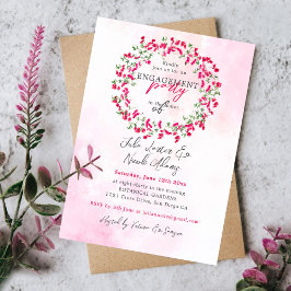 Invitación Bougainvillea Tropical Forest Engagement Party