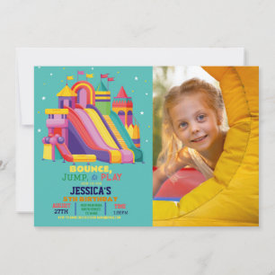 Invitación Bouncy Castle Birthday Party Jump Bgramo Photo