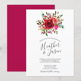 Invitación Bountiful Rosa Ruby Red Boda