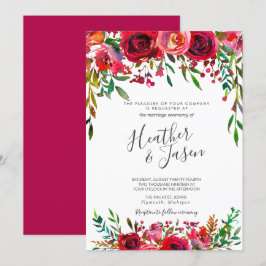 Invitación Bountiful Rosa Ruby Red Boda
