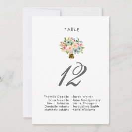 Invitación Bouquet de color dulce | Gráfico de asientos