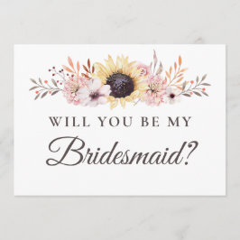 Invitación Bouquet De Girasol Serás Mi Novia