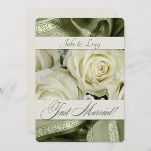 Invitación Bouquet de la recepción de bodas y verde