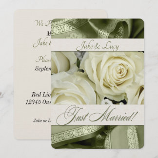 Invitación Bouquet de la recepción de bodas y verde