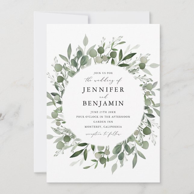 Invitación Bouquet de la vegetación (Anverso)