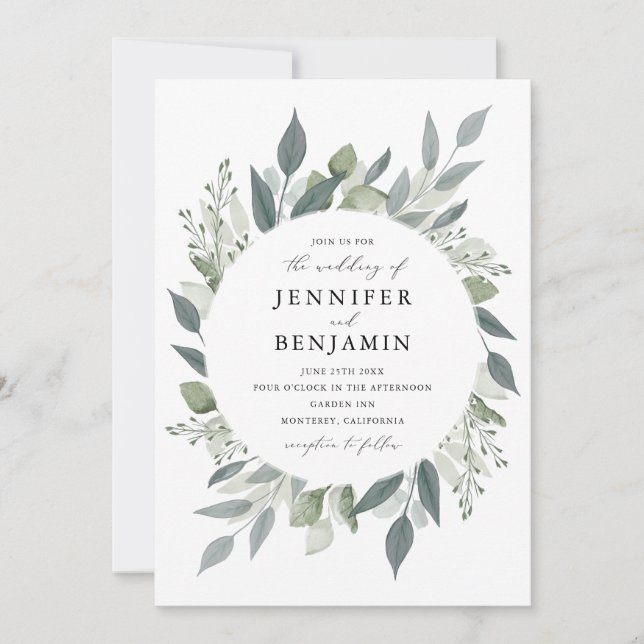 Invitación Bouquet de la vegetación (Anverso)