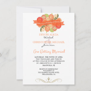 Invitación Bouquet de Ranunculus Wedding
