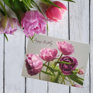 Invitación Bouquet de tulipanes. Cumpleaños