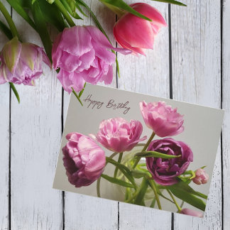 Invitación Bouquet de tulipanes. Cumpleaños