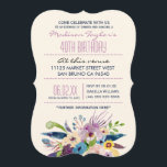 Invitación Bouquet elegante de cumpleaños número 40<br><div class="desc">40 Aniversario Elegante invitaciones para Bouquet. Esta invitación alegre y colorida es perfecta para cualquier celebración moderna de cumpleaños.</div>