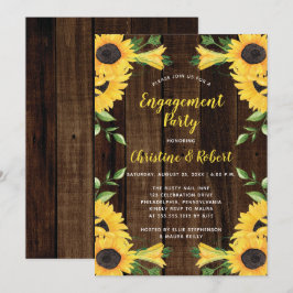 Invitación Bouquet floral de girasol | Parte I de compromiso 