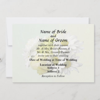 Invitación Bouquet in Shades of White and Yellow