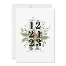 Bouquet verde y blanco del bosque de invierno |