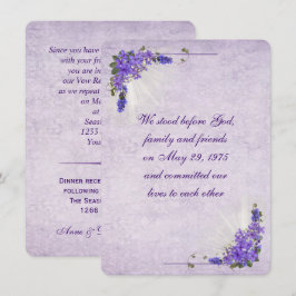 Invitación Bouquets de Lilac para renovación de votos