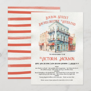 Invitación Bourbon Street Bachelorette Weekend Bridal Shower
