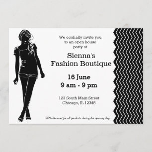 Invitación Boutique de moda