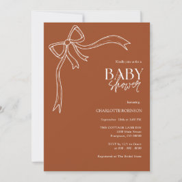 Invitación Bow Baby Shower