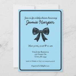 Invitación Bow Baby Shower Invite