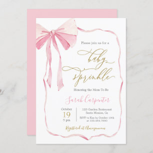 Invitación Bow Baby Sprinkle Chica