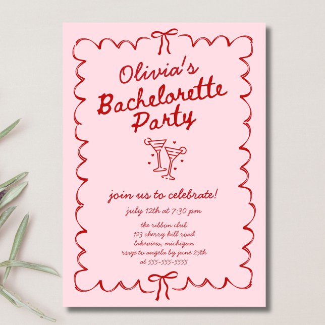 Invitación Bow Bachelorette (Subido por el creador)